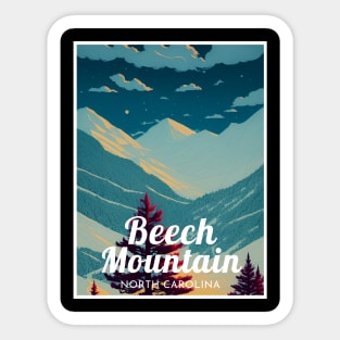 Beech Mountain North Carolina United States ski Sticker